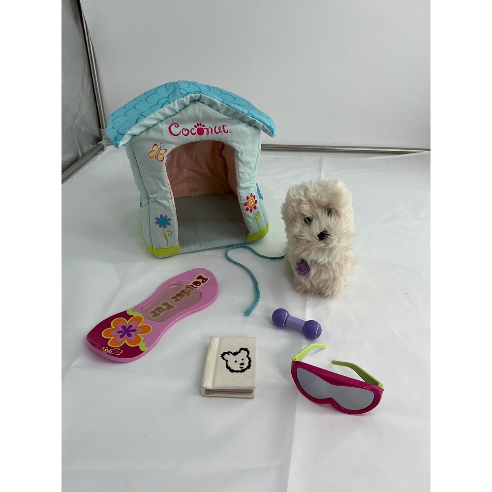 American Girl Coconut Dog Plush with Dog House and Accessories Set